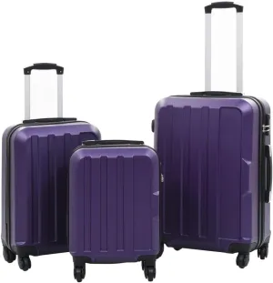Hardcase Trolley Set 3 pcs Purple ABS,Luggage & Bags,Suitcases,91877