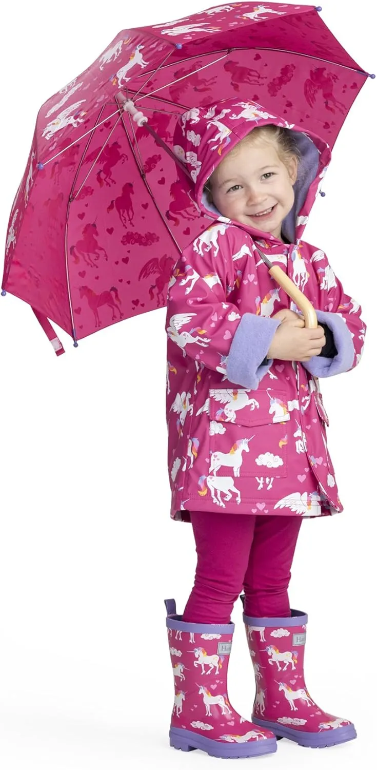 Hatley Girls' Button-up Printed Rain Jacket
