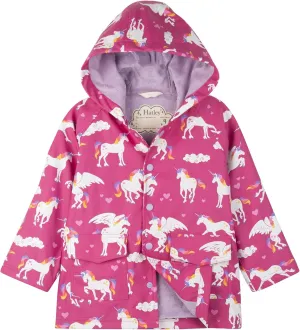 Hatley Girls' Button-up Printed Rain Jacket
