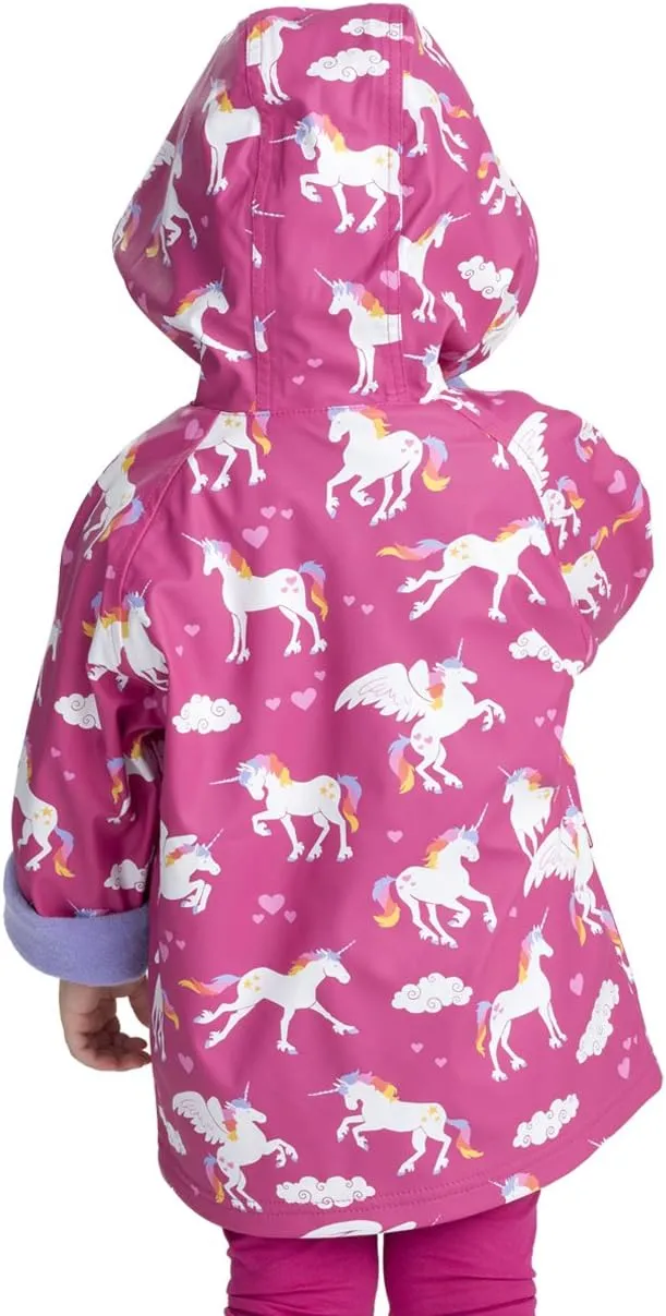 Hatley Girls' Button-up Printed Rain Jacket