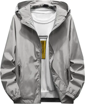 Jackets for Men Men's Fall Winter Casual Plus Size Hoodie Zipper Outdoor Coats Jackets