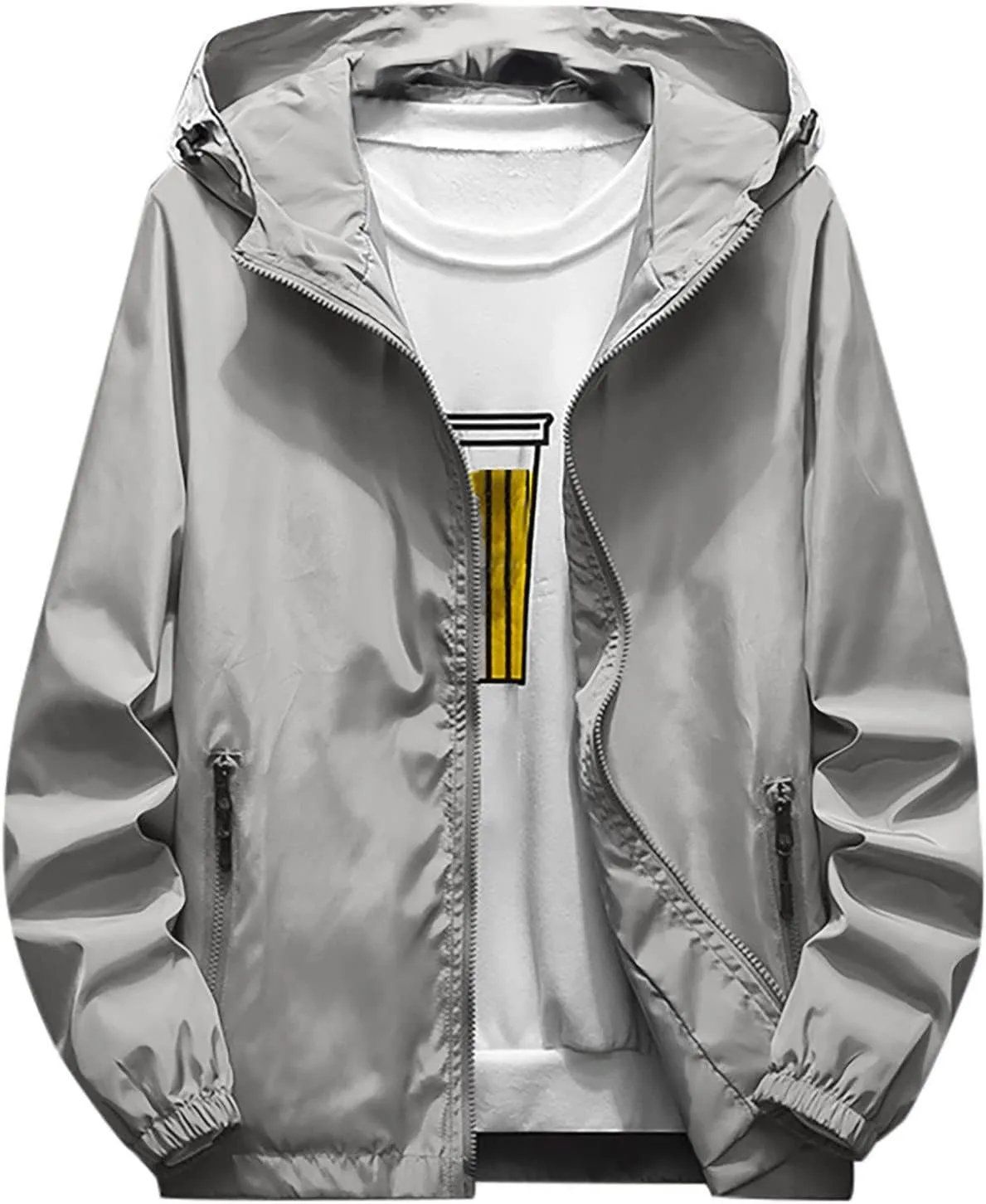 Jackets for Men Men's Fall Winter Casual Plus Size Hoodie Zipper Outdoor Coats Jackets