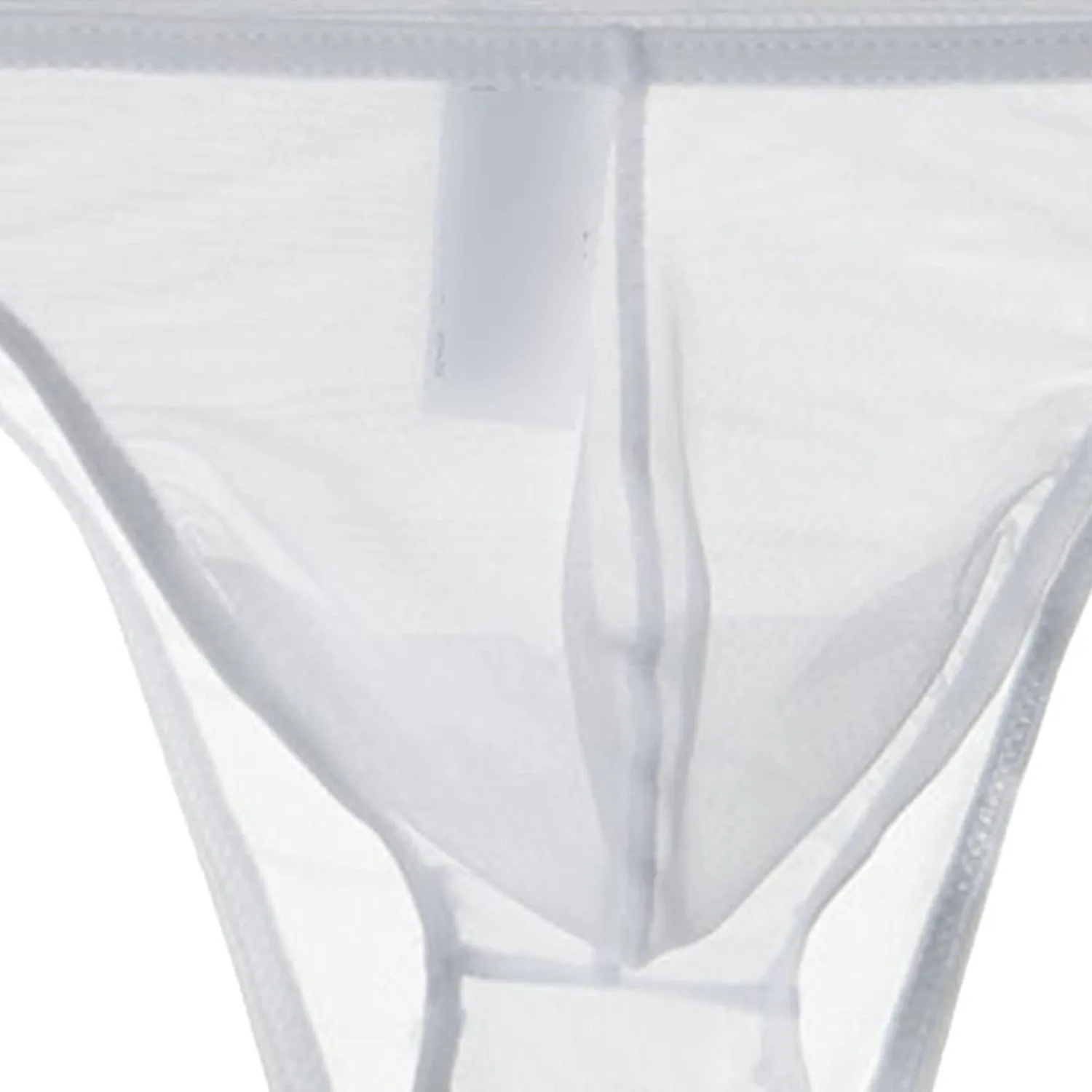 JEsilunmaMY Men's Mesh Transparent Bikini Briefs See Through Low Rise Underwear Solid Color Breathable Sheer Triangle Brief