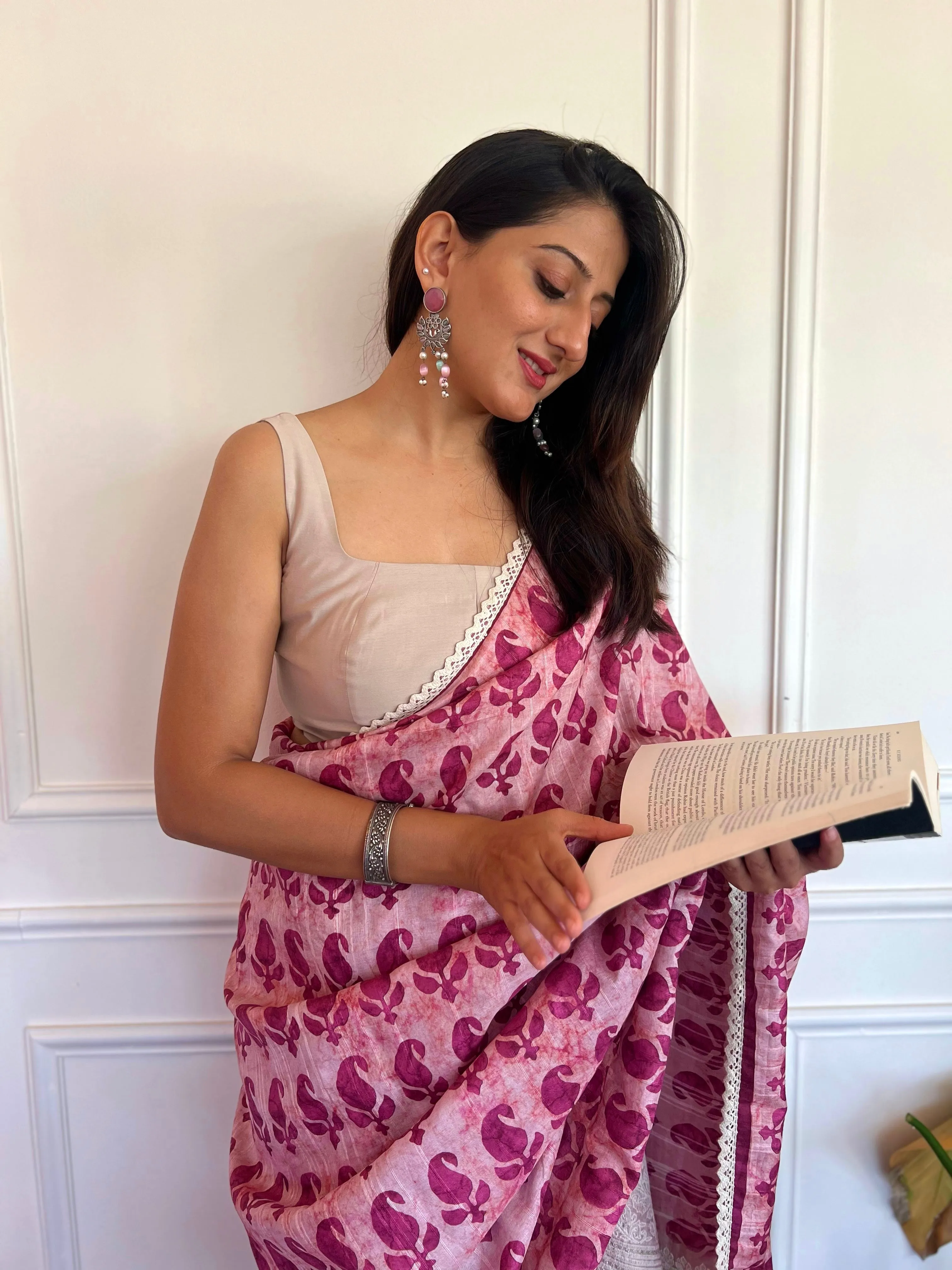 Kasturi x Rozaana | Sleeveless Saree Blouse in Oyster Grey