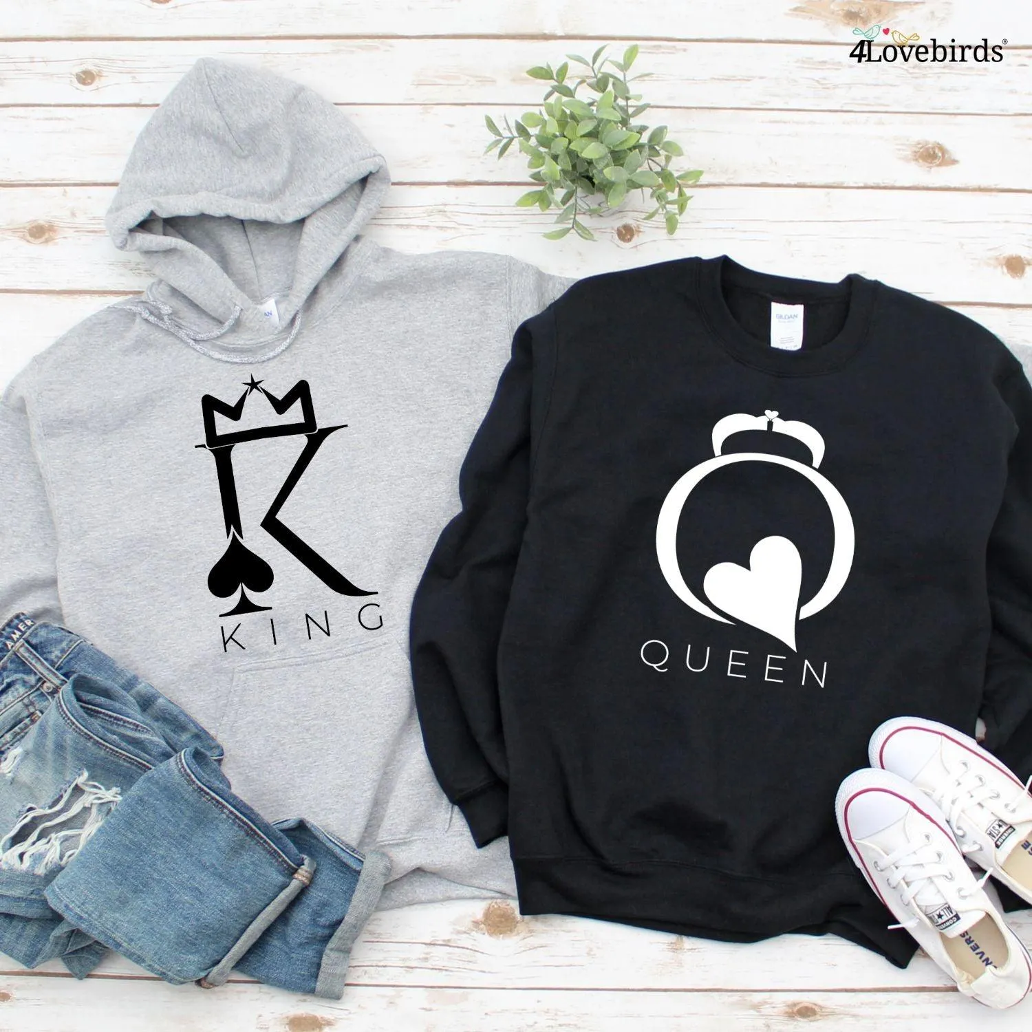 King & Queen Matching Set: Couple Hoodies & Sweaters!