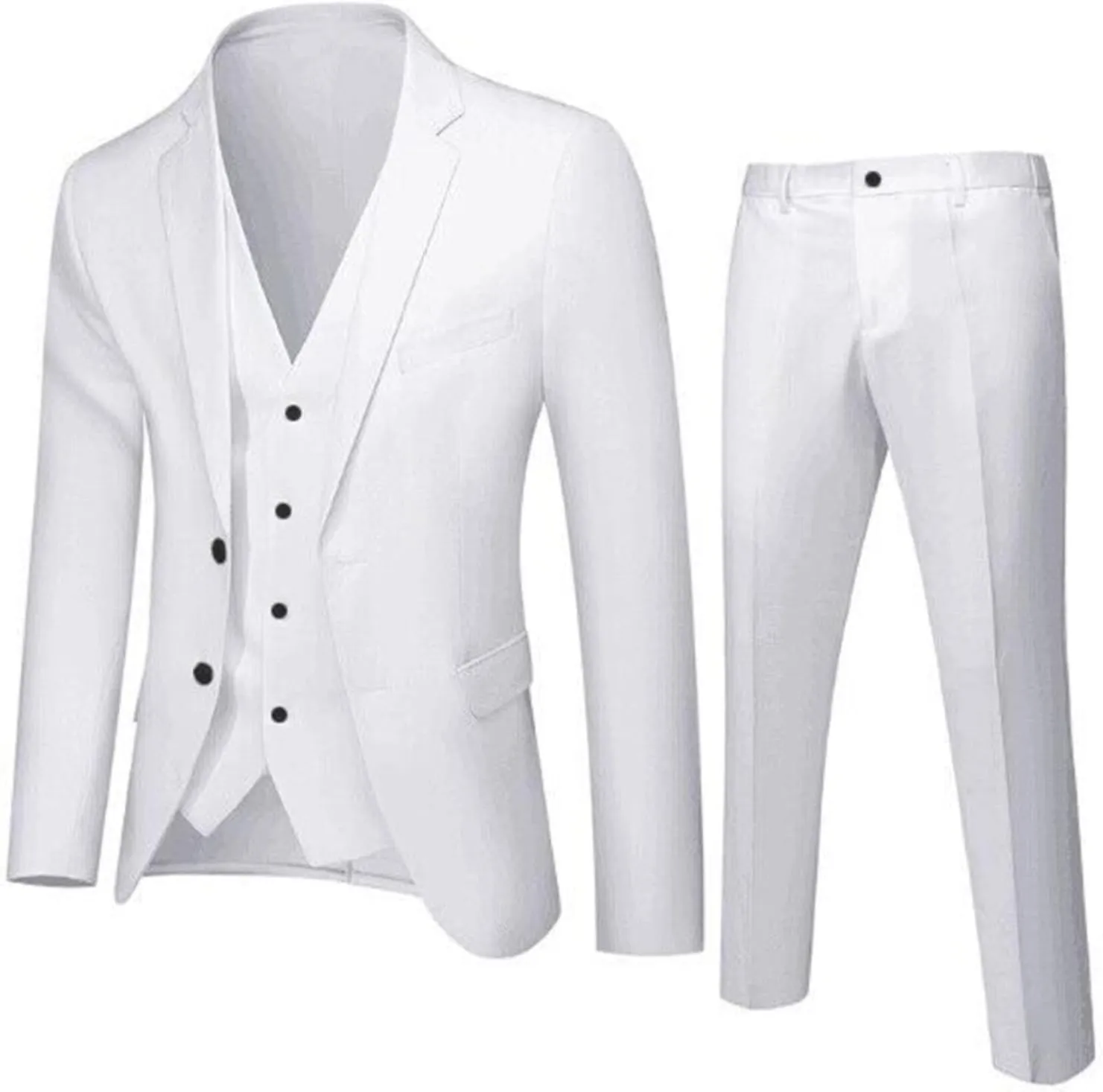 LCMTWX Men'S Suits Slim 3 Suit Business Wedding Party Jacket Vest & Pants Coat Big And Tall Suits For Men 3 Piece Suit 3