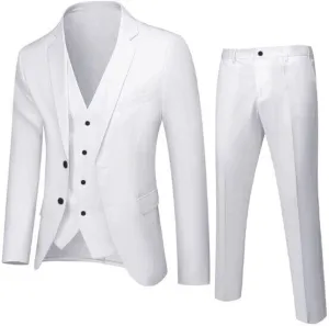 LCMTWX Men'S Suits Slim 3 Suit Business Wedding Party Jacket Vest & Pants Coat Big And Tall Suits For Men 3 Piece Suit 3