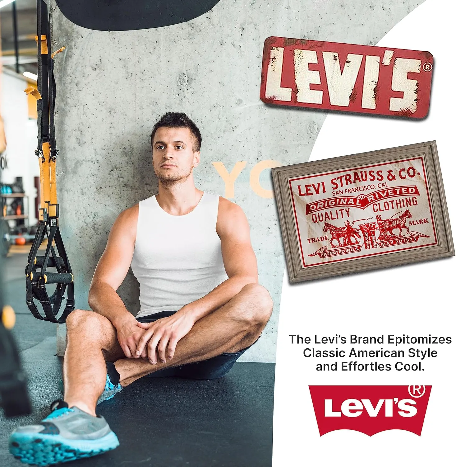 Levi's Lightweight Tank Tops for Men, 5 Pack Classic Ribbed Cotton Mens Undershirts