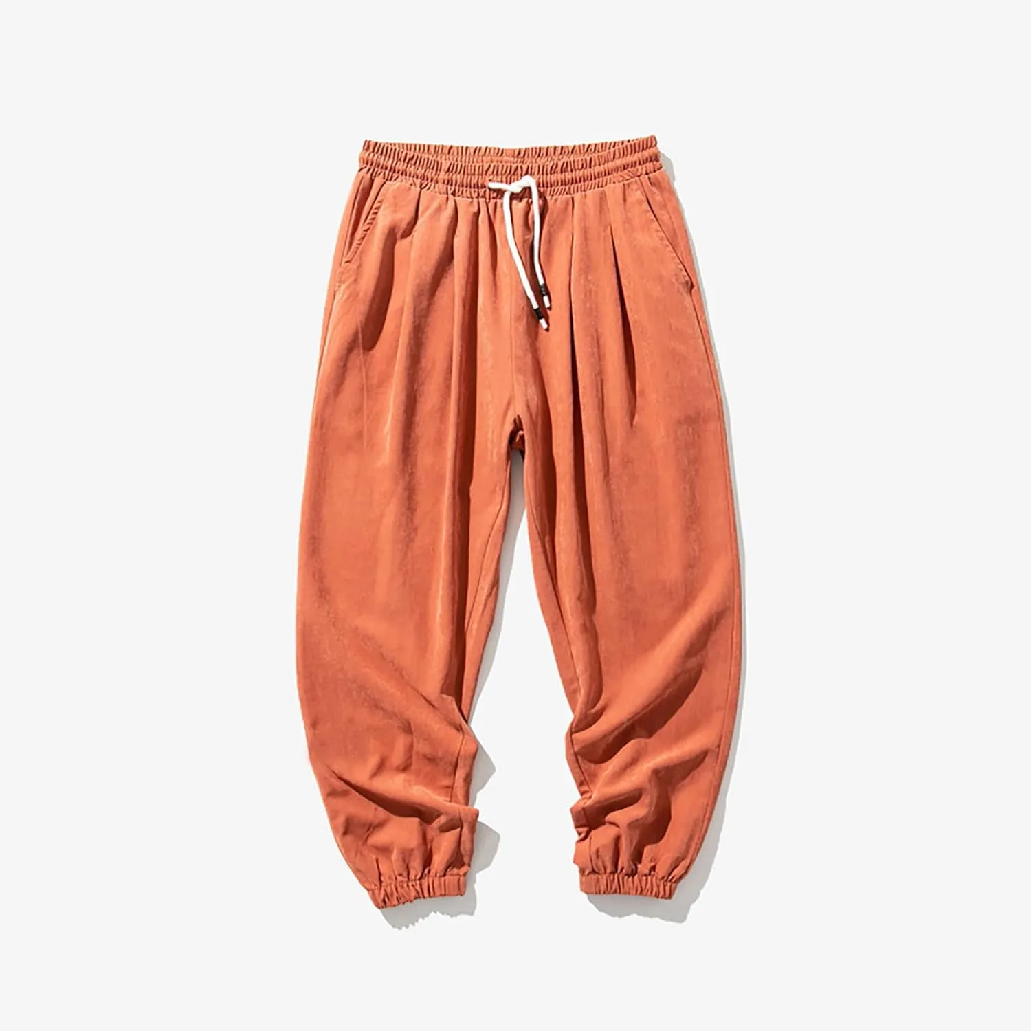 Man Pants for Men Fashion Casual Solid Stretch Waist Drawstring Trousers Outdoor Fashion Fall Baggy Joggers Sweatpant