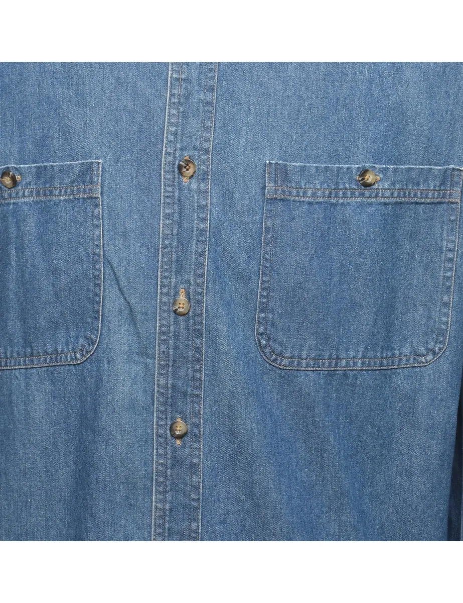 Medium Wash Denim Shirt - XL