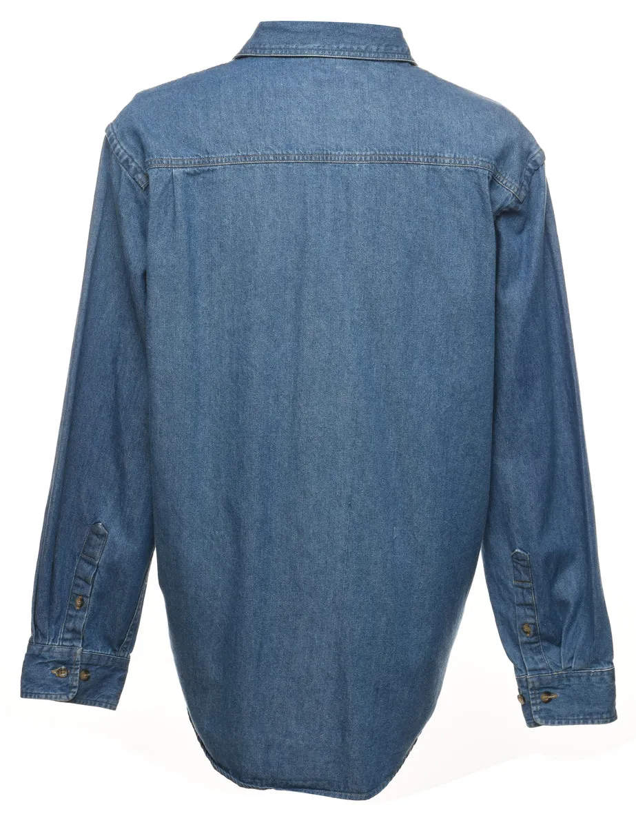 Medium Wash Denim Shirt - XL