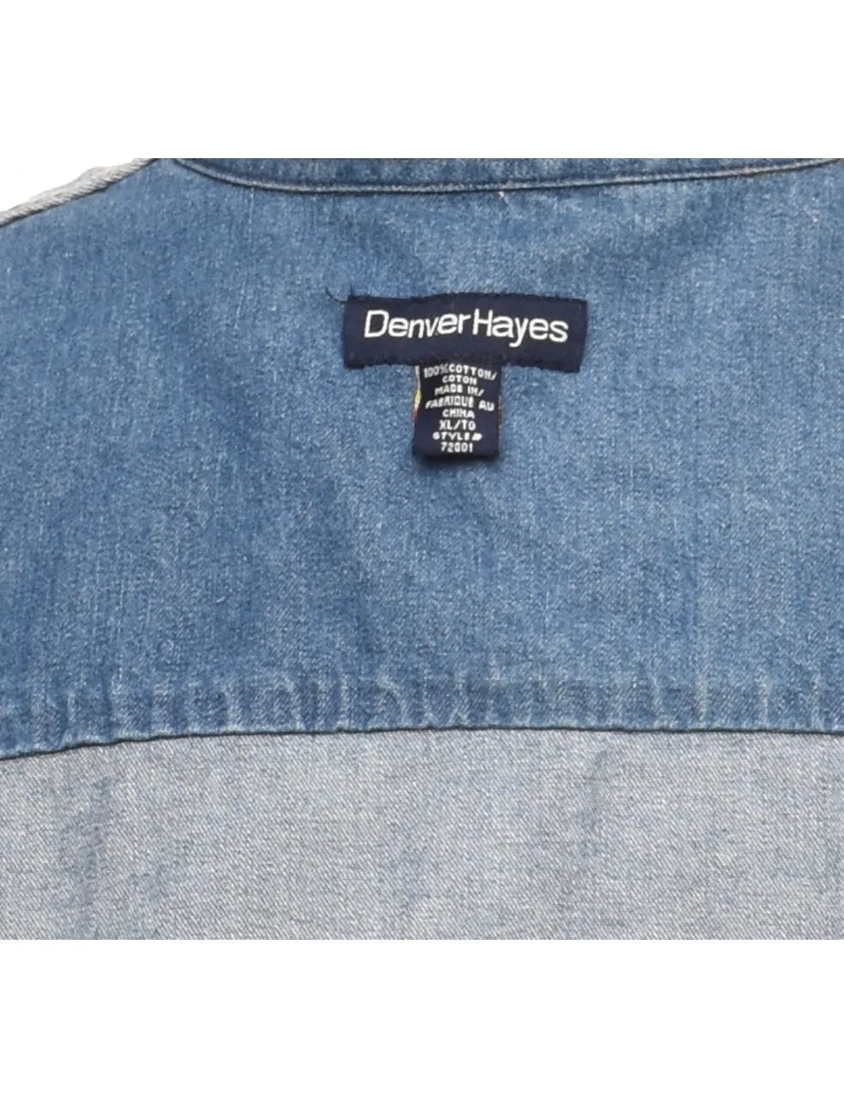 Medium Wash Denim Shirt - XL