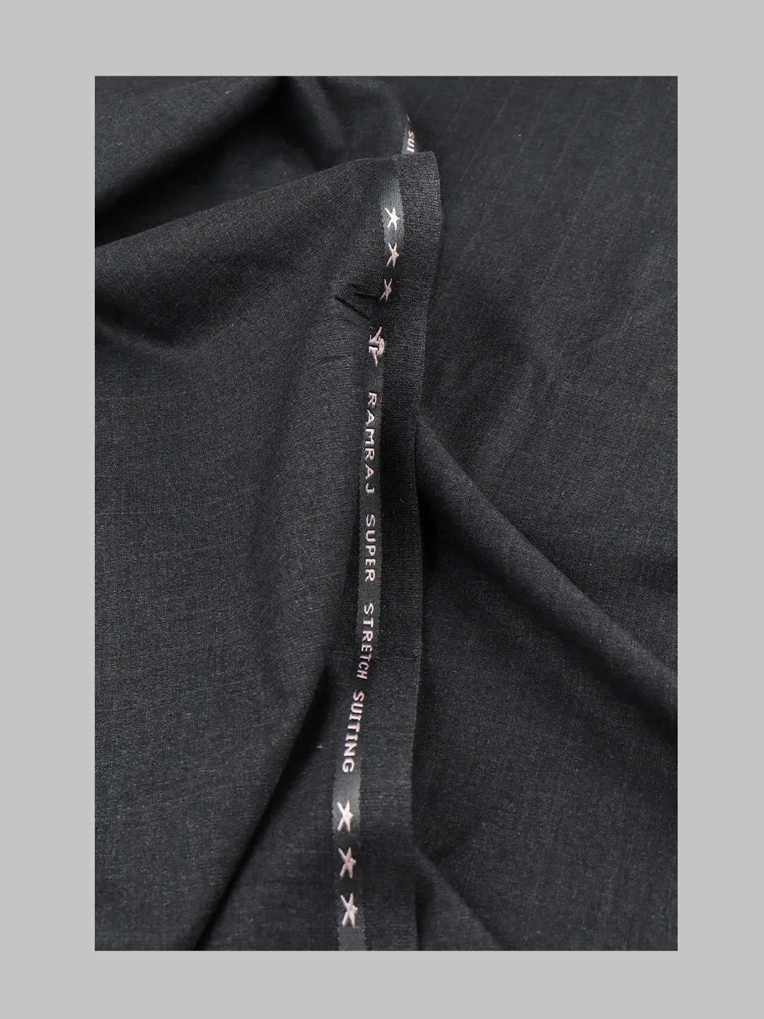 Men Poly Viscose Blend Checks Suiting  Fabric Dark Grey Enable Stretch