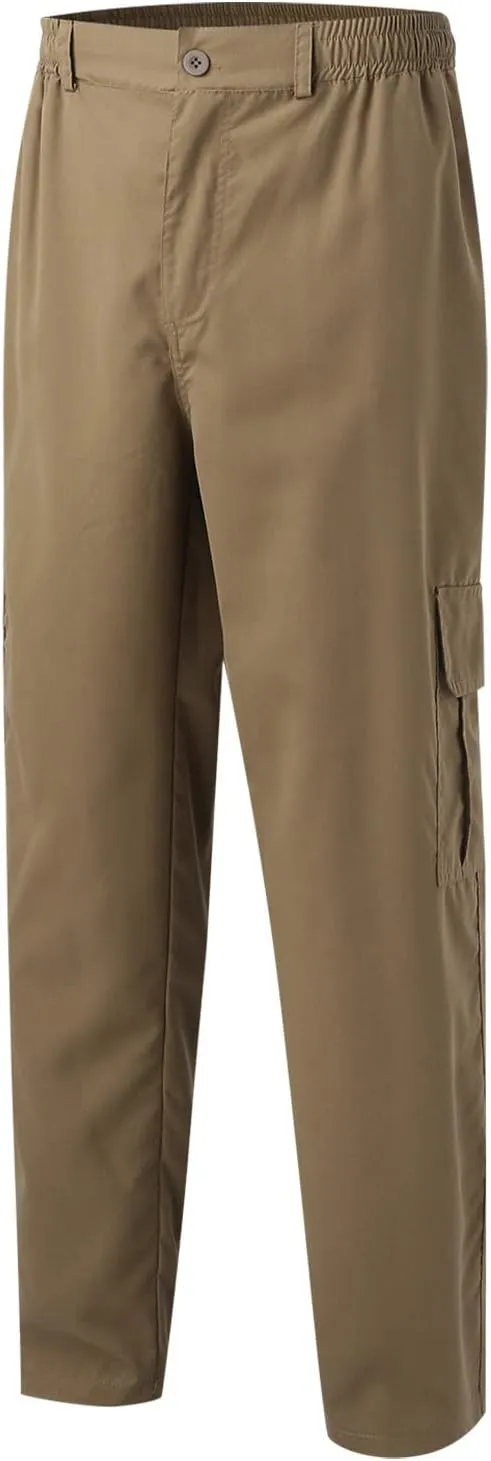 Men's Cargo Pants with Mutil Pockets Open Bottom Big and Tall Sweatpants Lightweight Elastic Waiset Casual Athletic Joggers