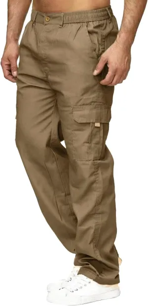 Men's Cargo Pants with Mutil Pockets Open Bottom Big and Tall Sweatpants Lightweight Elastic Waiset Casual Athletic Joggers