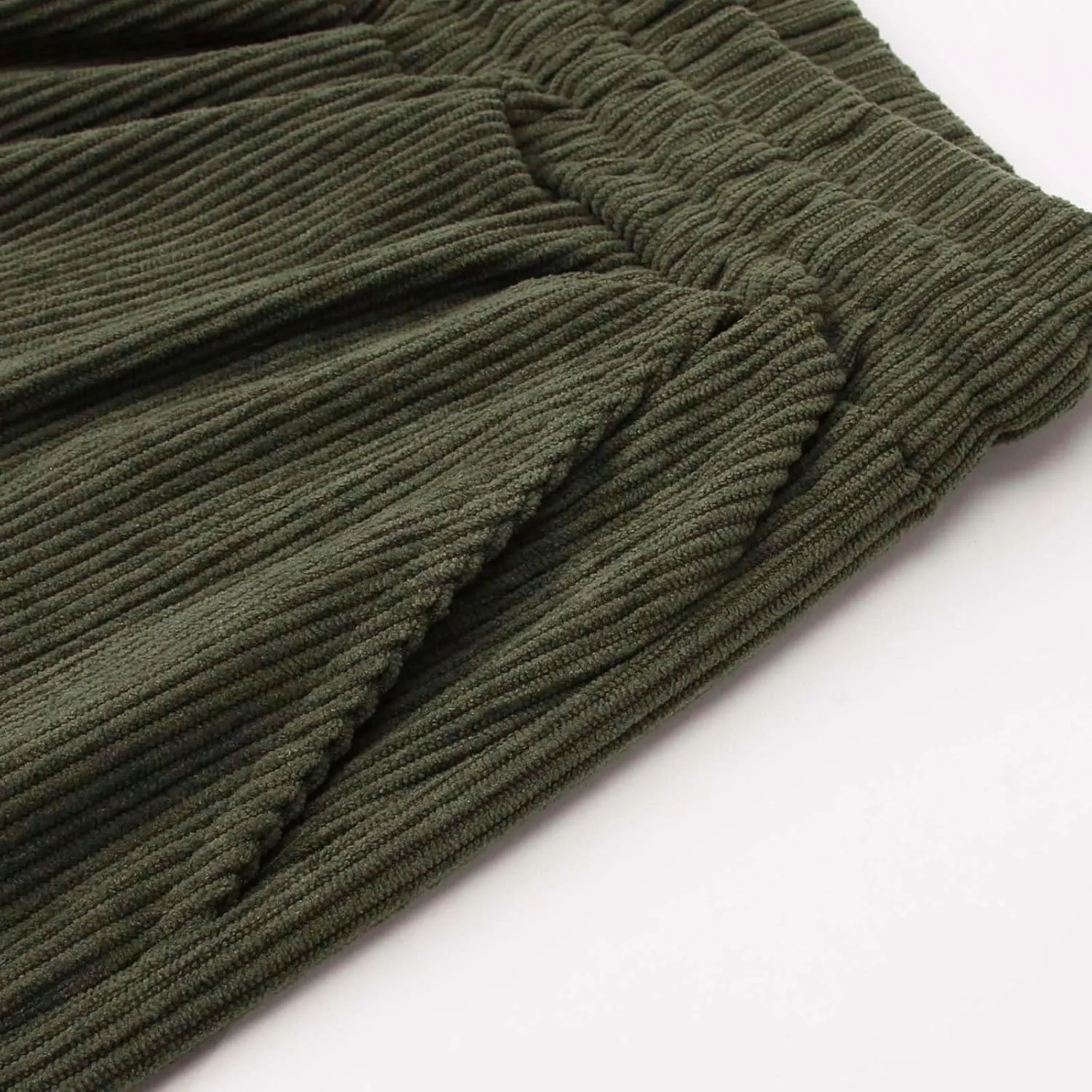 Mens Corduroy Cargo Pants Big and Tall Loose Fit Retro Workwear Sweatpants Casual Straight Leg Plus Size Baggy Trousers