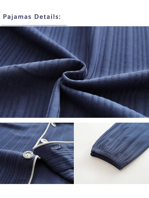 Men's Cotton Knit Classic Pajamas Set