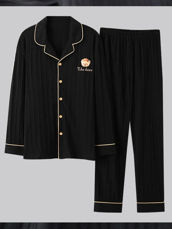 Men's Cotton Knit Classic Pajamas Set