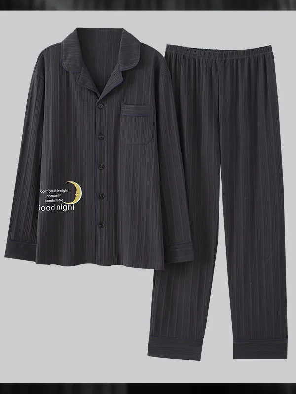 Men's Cotton Knit Classic Pajamas Set