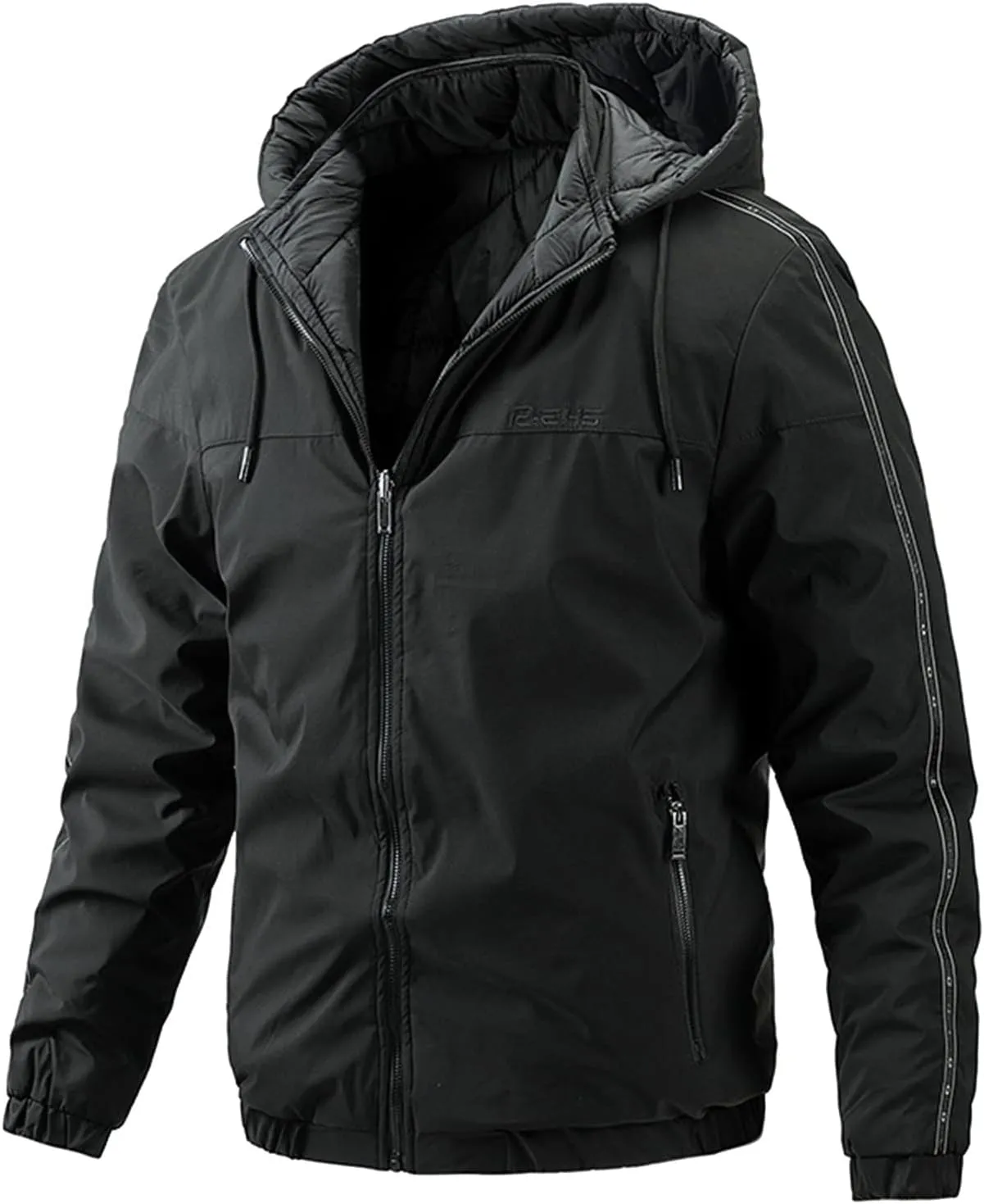 Men'S Hooded Jackets, Men'S Cotton Reversible Jackets Casual Cotton Coats Reversible Padded Jackets Gift for Men