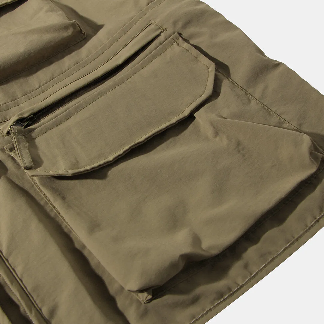 Men's Outdoor Multi-Pocket Zipper Single Breasted Casual Thick Vest