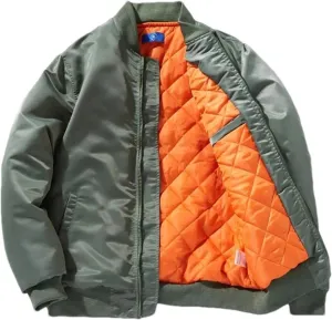 Mens Pilot Jackets Cotton Padded Army Bomber Jacket Coat Autumn Winter Military Motorcycle Jackets