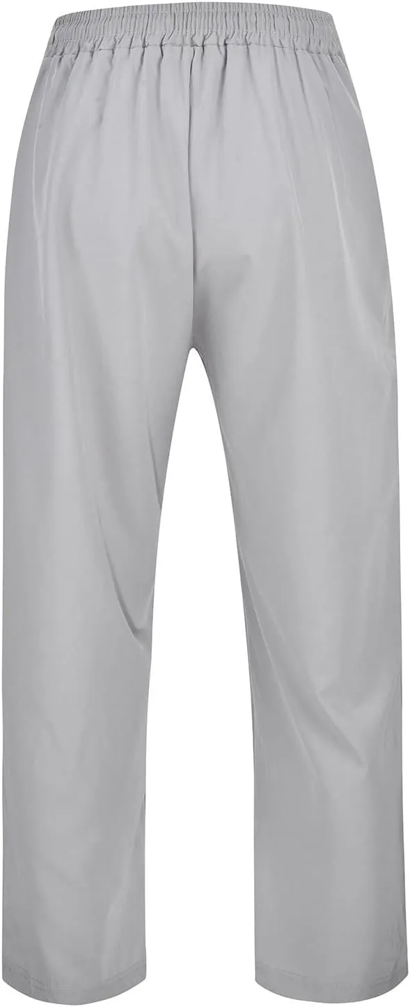 Mens Wide Leg Sweatpants Baggy Elastic Waist Drawstring Joggers Lightweight Plus Size Hiking Athletic Pants Casual Trousers