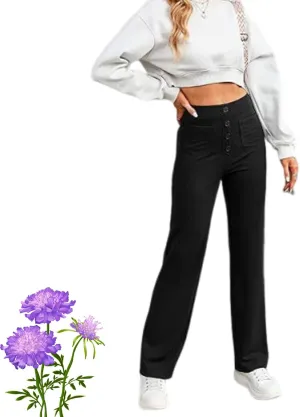 Miracharm Pants, Puliam Pant for Women, Flexipants - Women's Casual High Waist Stretch Trousers with Pockets