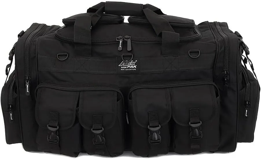 NPUSA Mens Large 30" Inch Black Duffel Duffle Military Molle Tactical Cargo Gear Shoulder Bag
