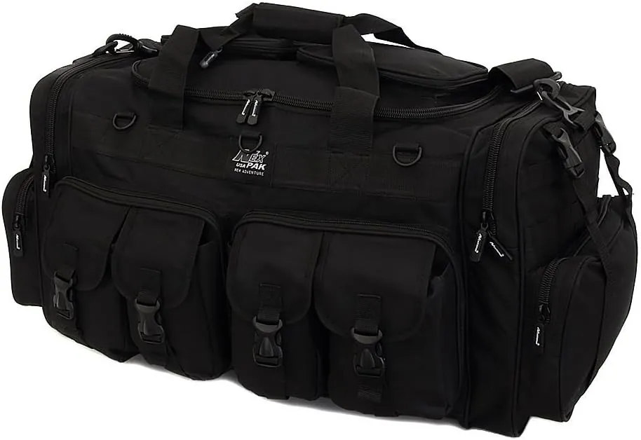 NPUSA Mens Large 30" Inch Black Duffel Duffle Military Molle Tactical Cargo Gear Shoulder Bag
