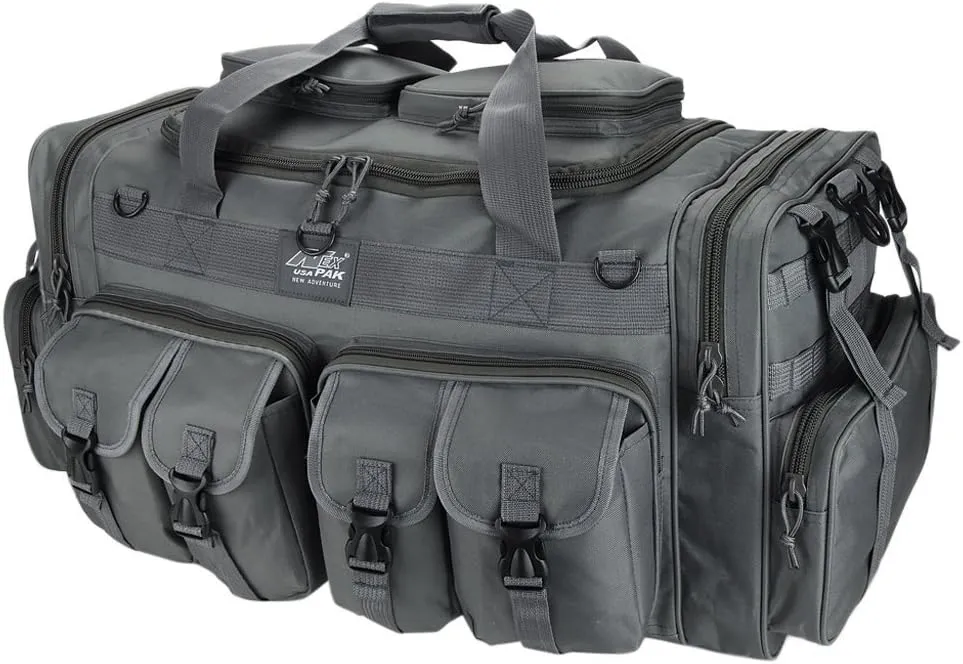 NPUSA Mens Large 30" Inch Gunmetal Duffel Duffle Military Molle Tactical Cargo Gear Shoulder Bag
