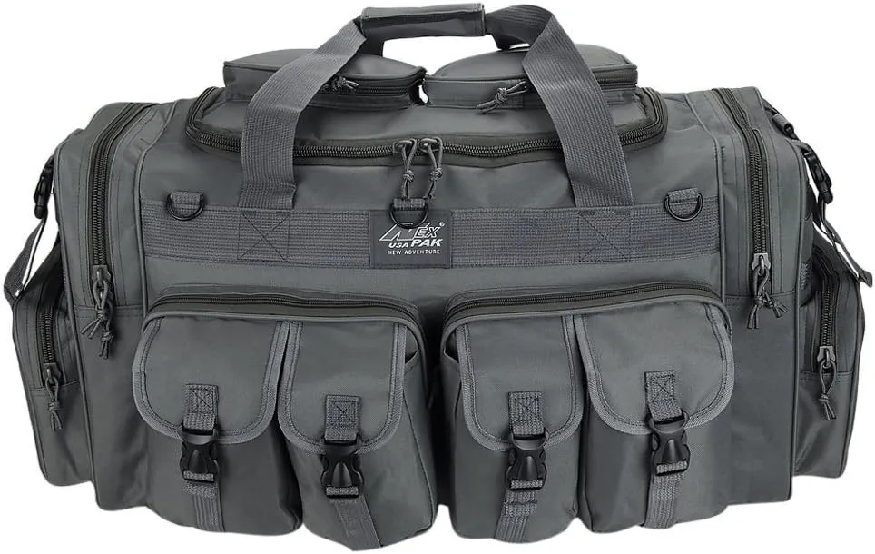 NPUSA Mens Large 30" Inch Gunmetal Duffel Duffle Military Molle Tactical Cargo Gear Shoulder Bag