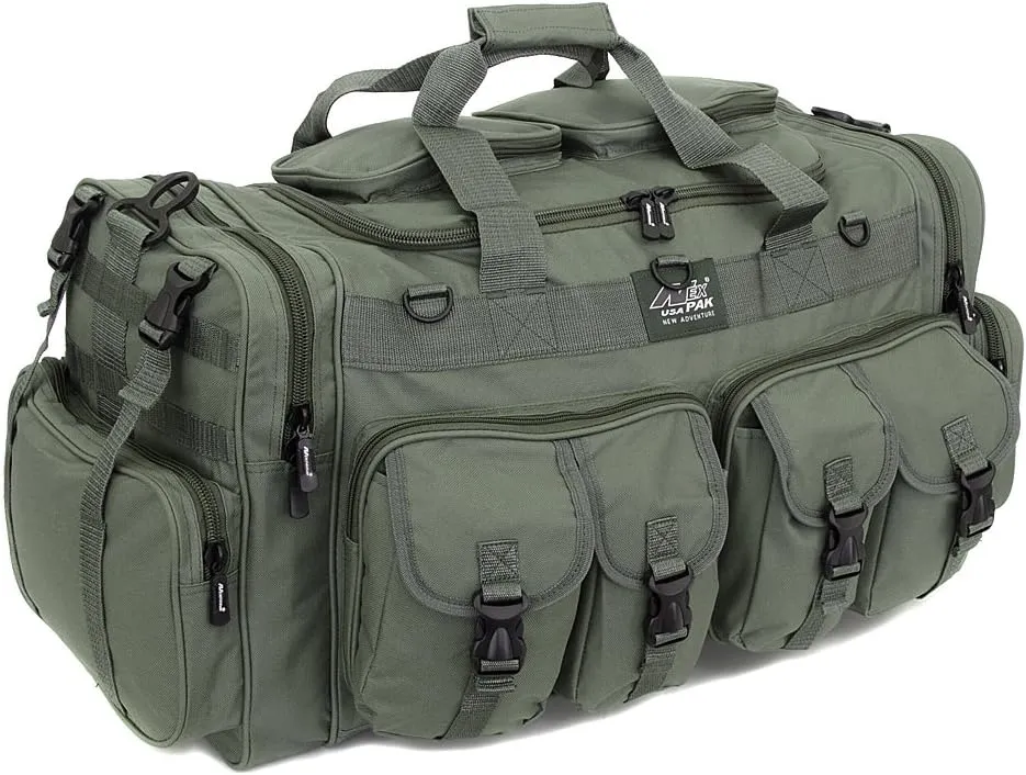 NPUSA Mens Large 30" Inch Olive Green Duffel Duffle Military Molle Tactical Cargo Gear Shoulder Bag