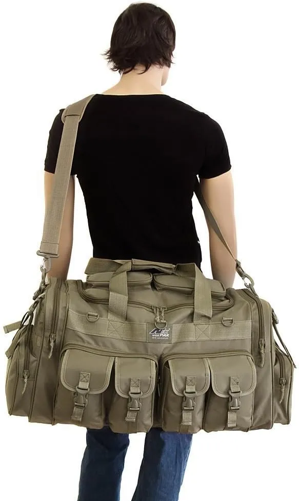 NPUSA Mens Large 30" Inch TAN Duffel Duffle Military Molle Tactical Cargo Gear Shoulder Bag