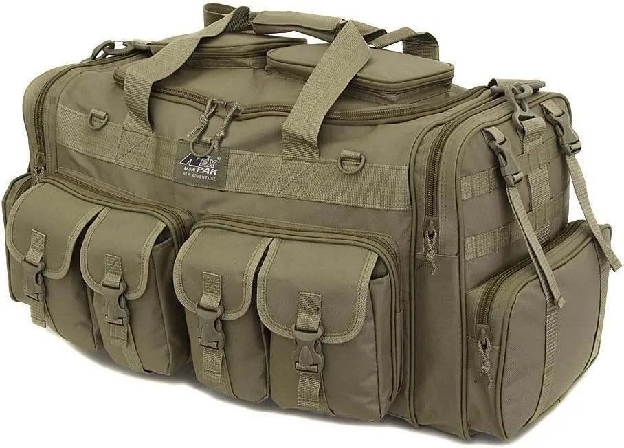 NPUSA Mens Large 30" Inch TAN Duffel Duffle Military Molle Tactical Cargo Gear Shoulder Bag