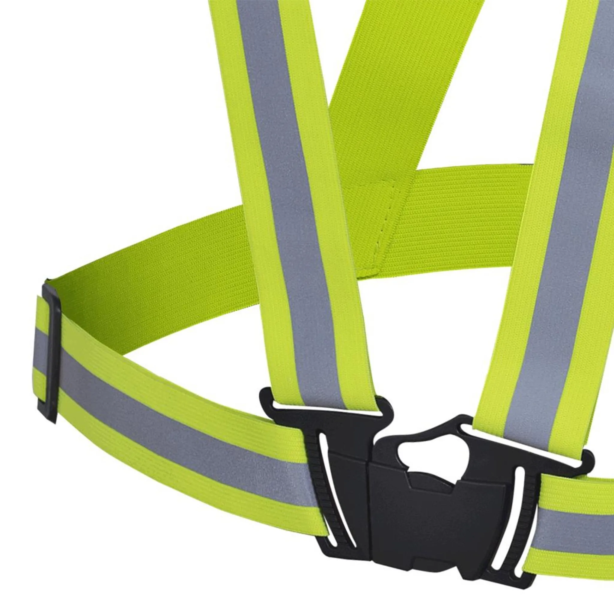 Pioneer Hi Vis Reflective Safety Sash with 1.5" Adjustable Elastic Straps, Quick-Release Buckle, One Size Fits All for Maximum Visibility & Protection