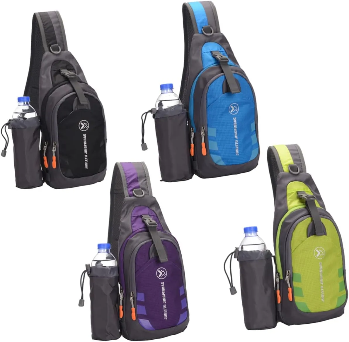 POPETPOP Sports Shoulder Sling Bag Waterproof Chest Pack Hiking Crossbody Bag with Adjustable Strap Blue
