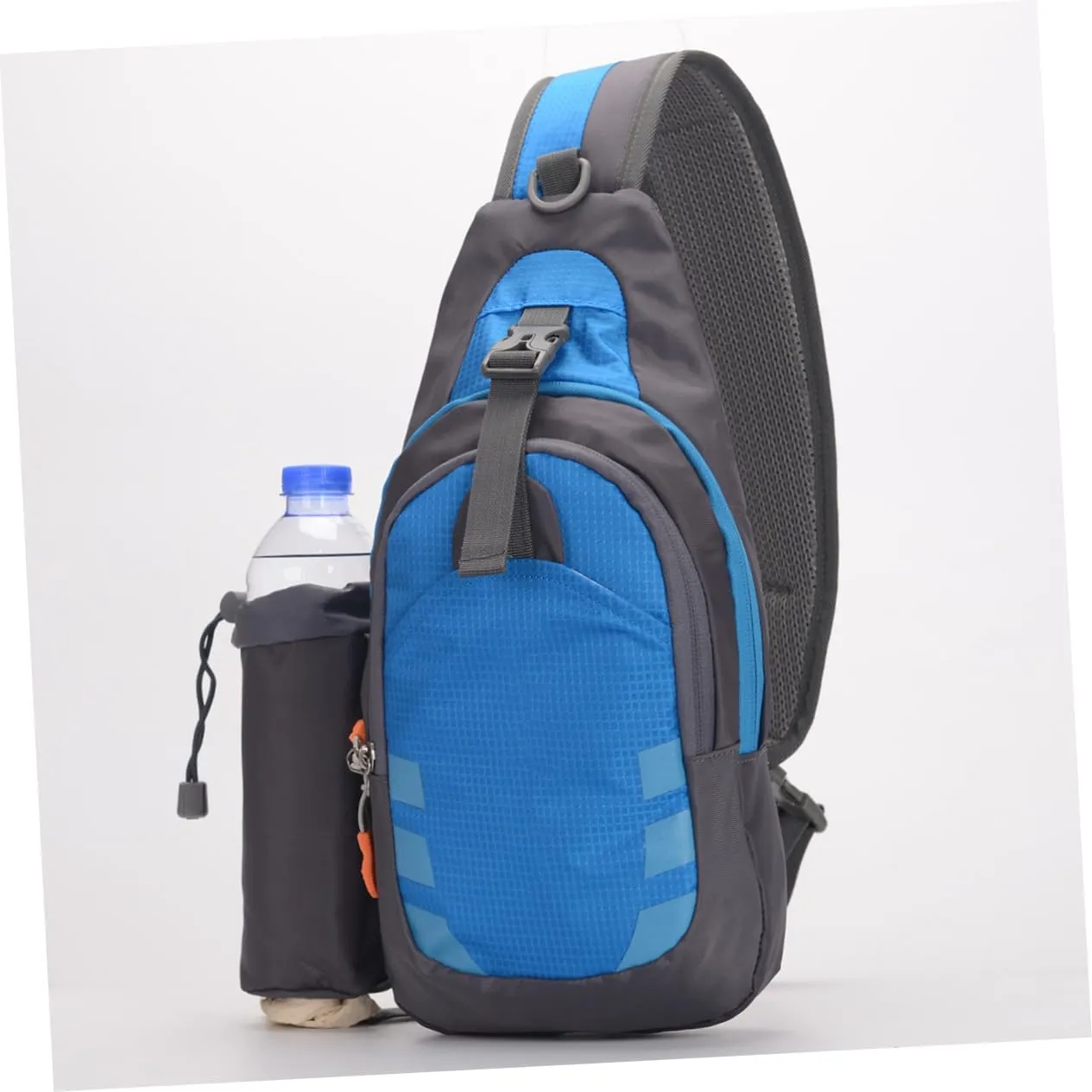POPETPOP Sports Shoulder Sling Bag Waterproof Chest Pack Hiking Crossbody Bag with Adjustable Strap Blue