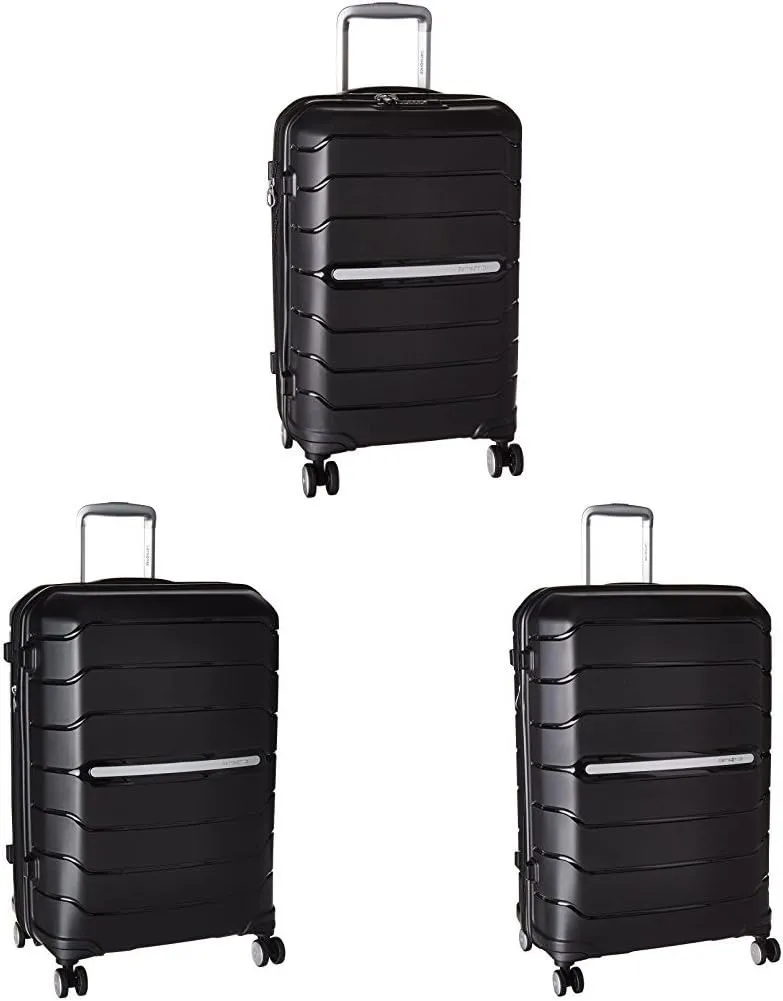 Samsonite Freeform Hardside Three-Piece Spinner Set (21"/24"/28"), Black