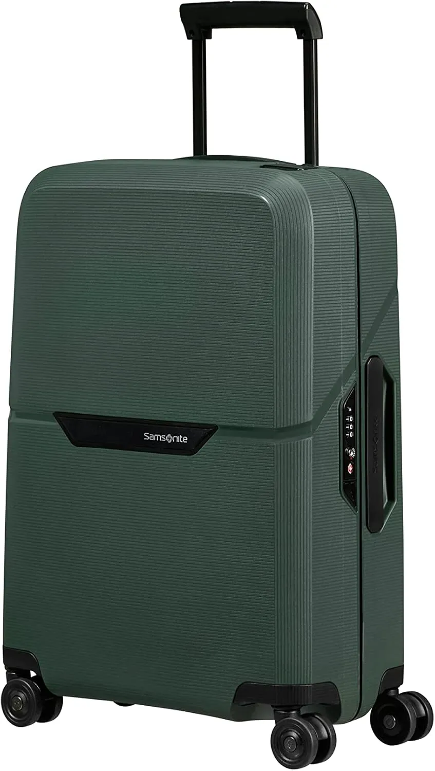 Samsonite Unisex Magnum Eco Hardside Carry-on Spinner Luggage- Carry-On Luggage, Forest Green, Carry-On 21.5-Inch, Magnum Eco Hardside Carry-on Spinner