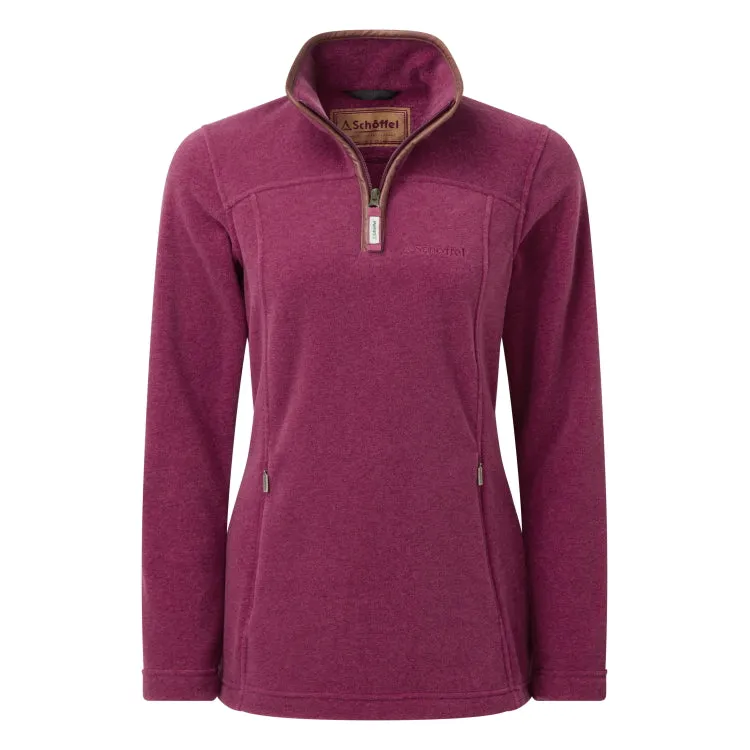 Schoffel Ladies Tilton 1/4 Zip Fleece - Mulberry