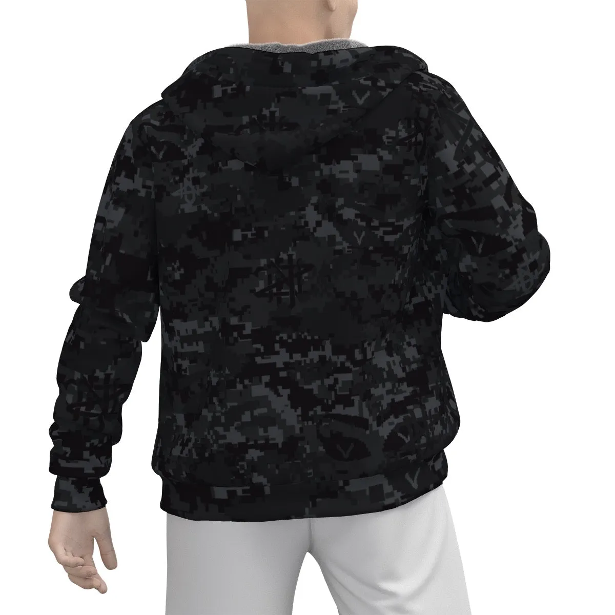 Sherpa Fleece Zip Up Hoodie