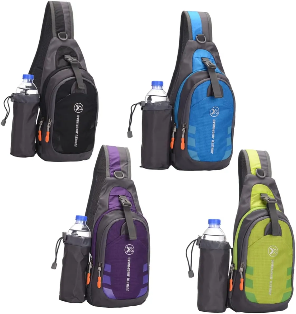 Shoulder Chest Bag Multi-purpose Sling Bag Water Bottle Holder for Travel Outdoor Activities