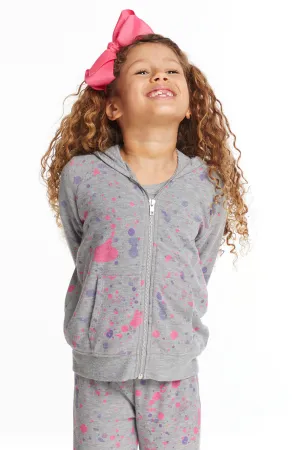 Splatter Paint Zip-up Hoodie