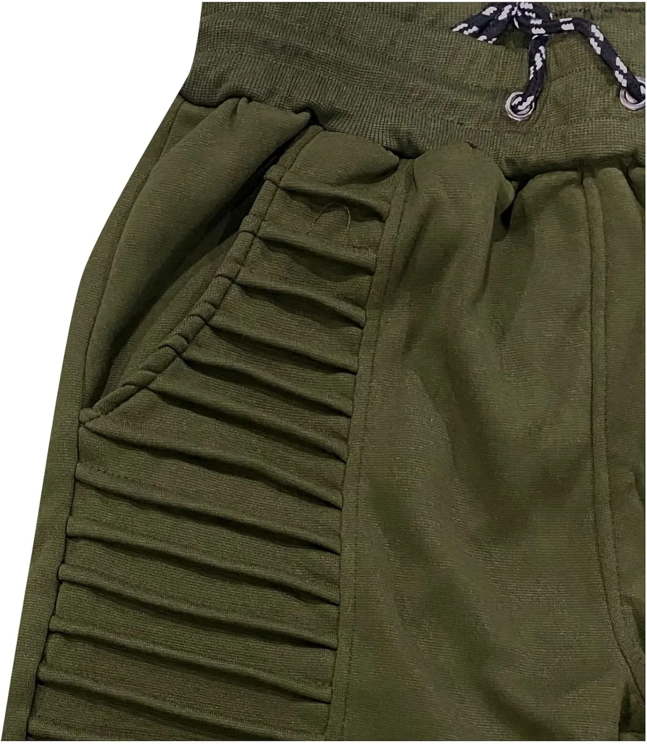 Spring and Summer Pants for Men 2023 Hip-Hop Drawstring Elastic Waist Skinny-Fit Slacks Tapered Ripped Trousers