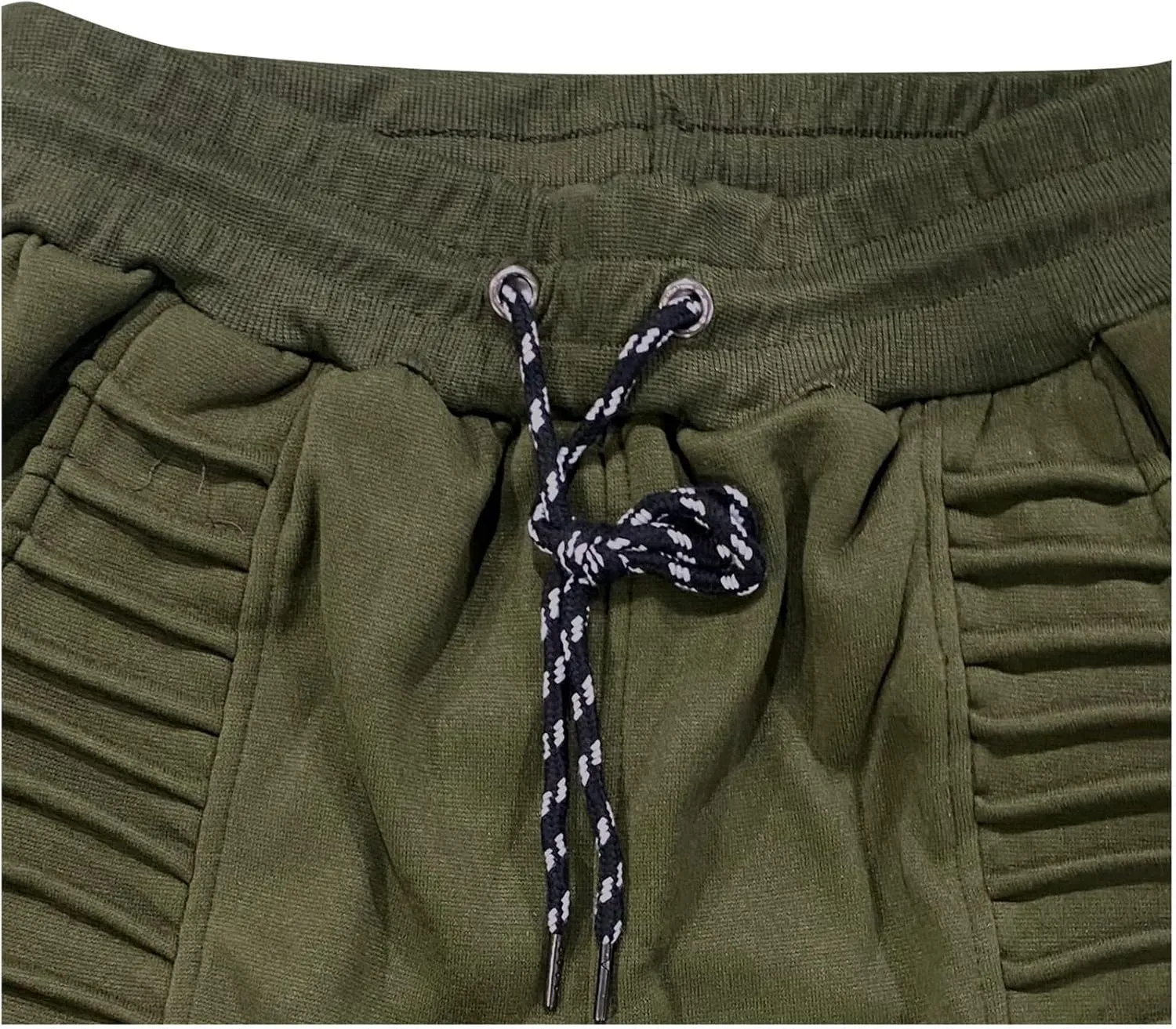Spring and Summer Pants for Men 2023 Hip-Hop Drawstring Elastic Waist Skinny-Fit Slacks Tapered Ripped Trousers