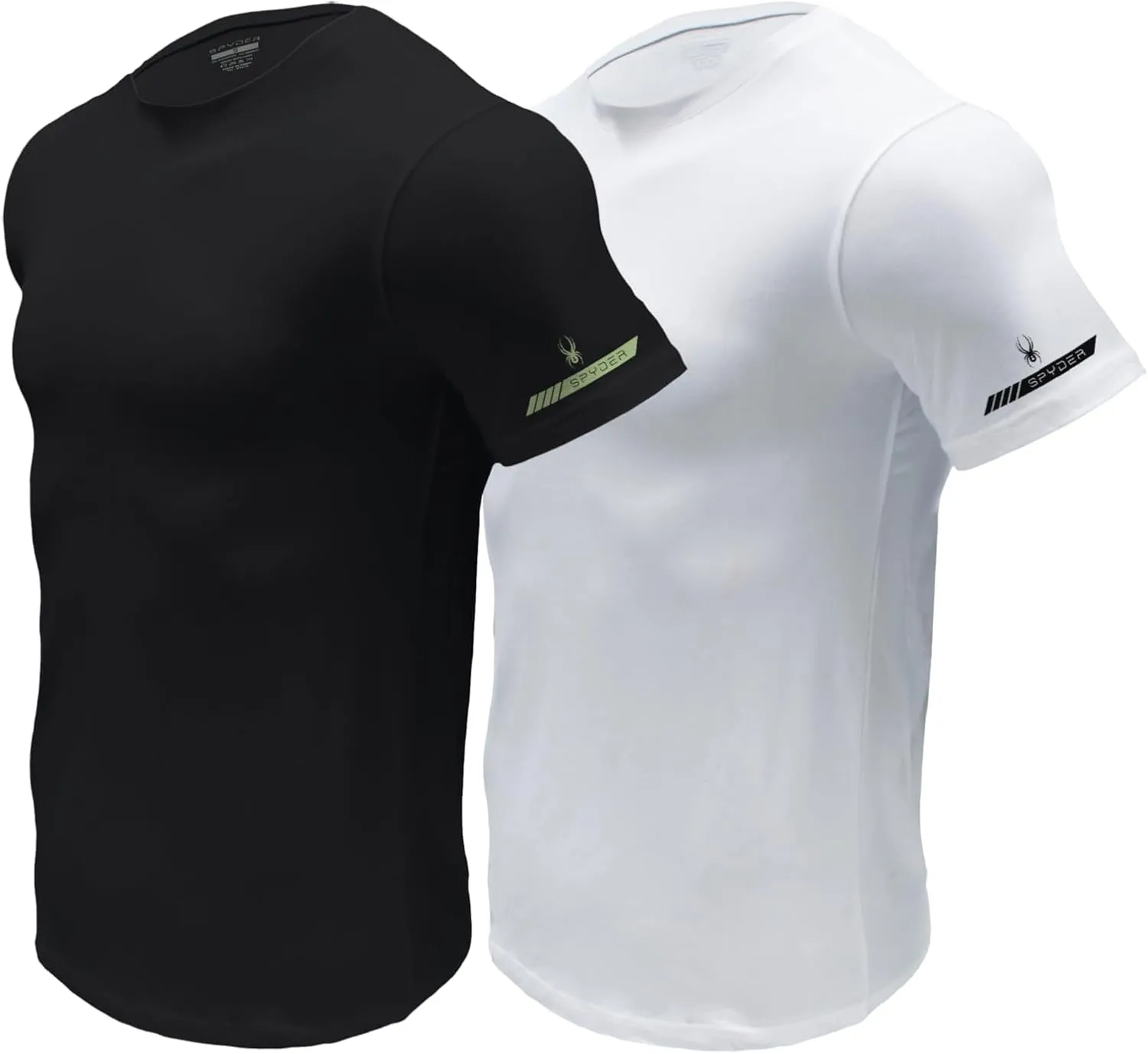 Spyder Mens Performance Moisture Wicking Crew Neck Undershirts/Ultra Soft Stretch Sports T-Shirt