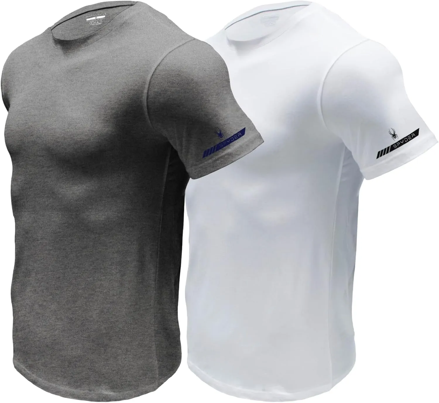 Spyder Mens Performance Moisture Wicking Crew Neck Undershirts/Ultra Soft Stretch Sports T-Shirt