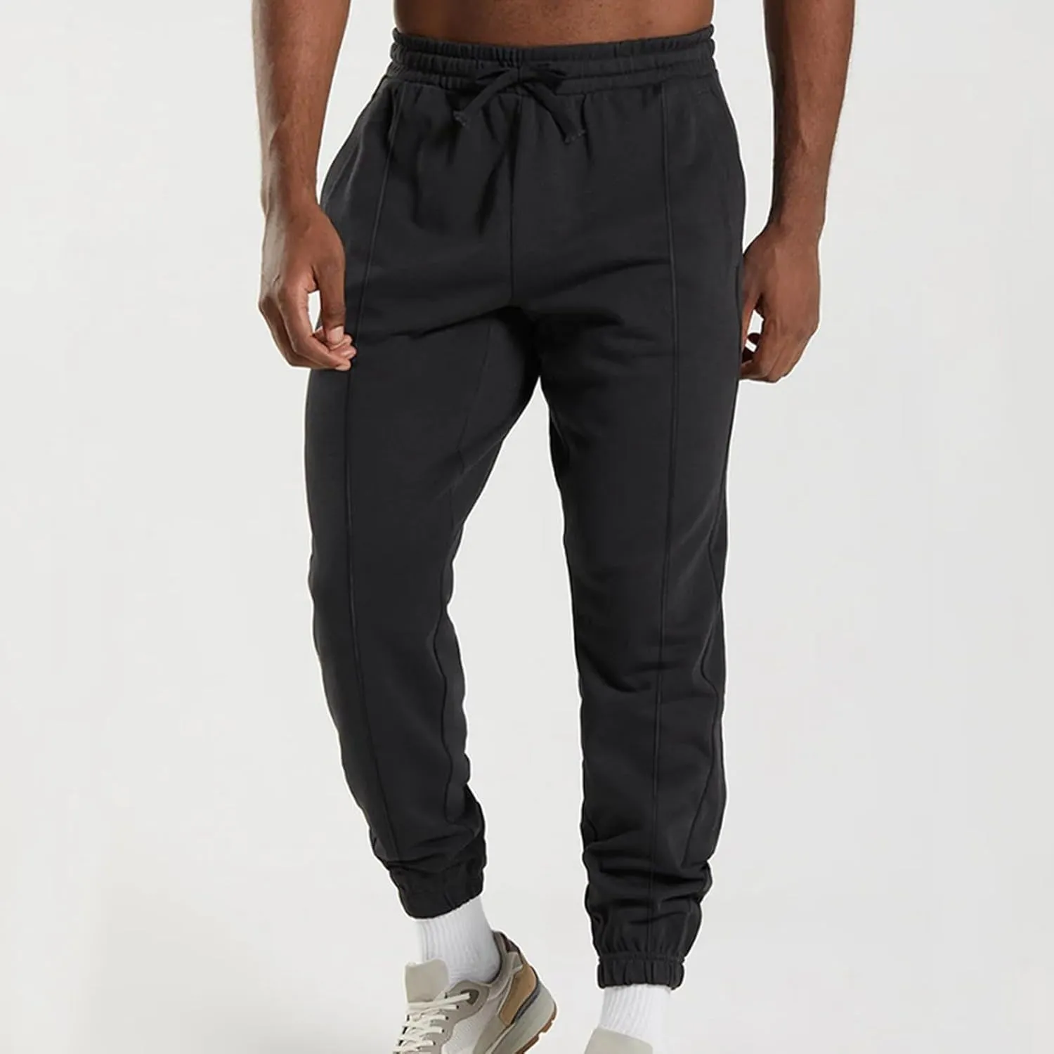 Sweatpants for Men Baggy Big and Tall Knitted Tapered Joggers Plus Size Lightweight Workout Jogging Athletic Trousers