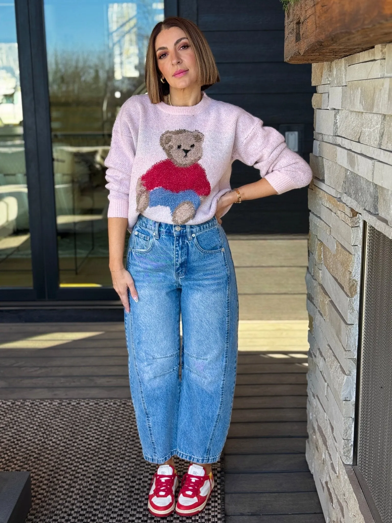 Teddy Sweater (Light Pink)